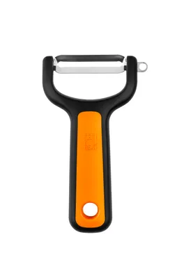 Produktbild von BRA A195013, Obst & Gemüse, Y-Schäler, Edelstahl, Schwarz, Orange, Silber, Aufhängeloch, 74 mm