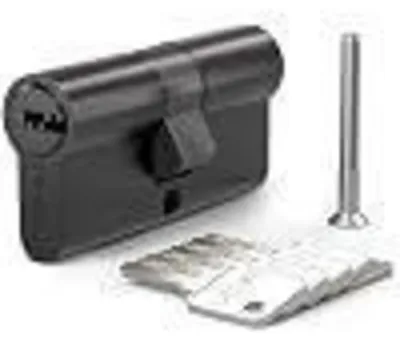 Produktbild von Schließzylinder Euro Messing 40/40mm 80mm Schlüssel/Schlüssel Schwarz 5 Schlüssel Anti-Picking Anti-Bohr