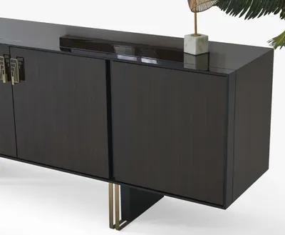 Produktbild von Komplettes Sideboard mit Spiegel Esszimmer Schrank Anrichte Stauraummöbel