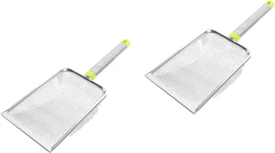 Obrázek produktu pro Sada 2 zelených lopat z nerezové oceli, ergonomické, snadno se čistí a udržují