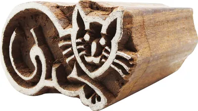 Produktbild von Stempel aus Holz - Katze 03 - 5 cm - Holzstempel