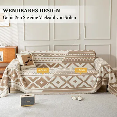 Produktbild von Sofaüberwurf Chenille 180 x 300 cm mit Quaste