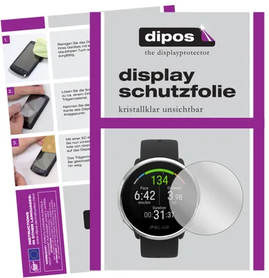Produktbild von 2x Schutzfolie für Polar Ignite klar Displayschutzfolie Folie Display Schutz dipos
