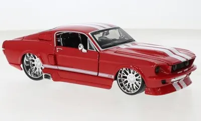Produktbild von Maisto MAI31094RED - 1/24 - Ford Mustang GT, rot/weiss, 1967 - Neu
