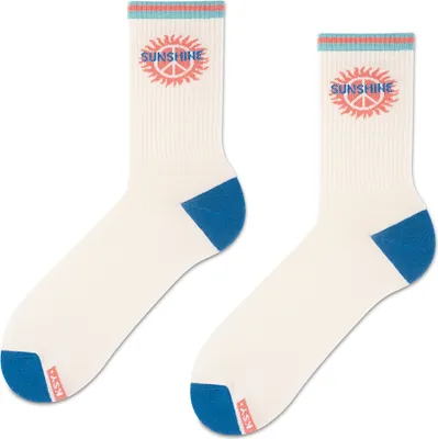 Produktbild von ZOOKSY - Lustige Socken für Dammen and Herren 1 Paar SURF I Größe (36-40) I Bunte Socken I Baumwolle Lange Socken für Gute Laune I Socken mit Einem Thema Surf I Verrückte Socken Unixex I SUNSHINE