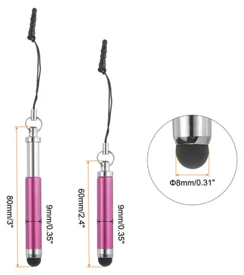 Produktbild von 5 Stš¹ck metallischer Eingabestift, einziehbarer Mini-kapazitiver Stift aus Aluminiumlegierung fš¹r universelle alle Touchscreen-Ger?te, Rosenrot