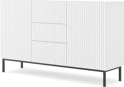 Produktbild von FURNLUX Anrichte Ravenna B Weiss Und Schwarz 150cm / Hauptfarbe: Weiß / Abmessungen: 150 x 89 x 42 cm