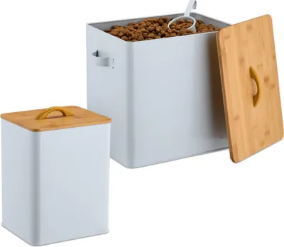 Produktbild von Futterbox mit Bambusdeckel, 2er-Set
