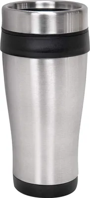 Produktbild von e-Best Autobecher, Trinkbecher, Coffe-to-go Becher, mit Doppelwand, Edelstahl, Inhalt ca. 450ml, Höhe: ca. 18cm, Durchmesser: ca. 8,5 cm