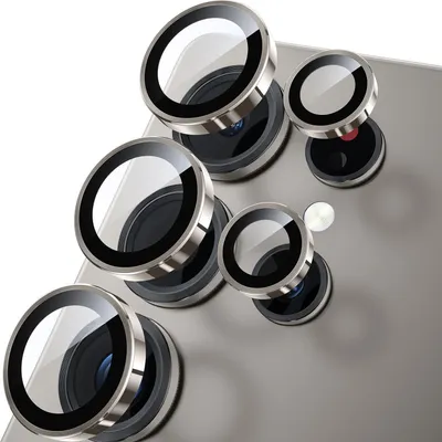 Immagine prodotto di Protezione per fotocamera per Samsung Galaxy S25 Ultra, durezza 9H, resistente ai graffi, senza bolle, vetro temperato metallico HD, colore grigio