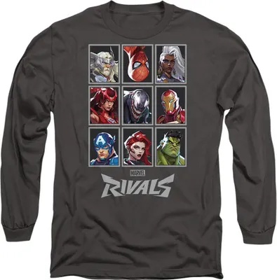 Immagine prodotto di Marvel Rivals - T-shirt unisex uomo/donna, manica lunga TV21903 (XXL) (grigio chiaro)