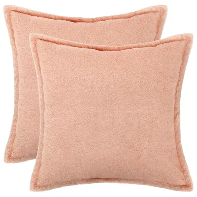 Immagine prodotto di vidaXL, 2 federe per cuscini, HOUTEN, rosa, 80 x 80 cm, tessuto bouclé