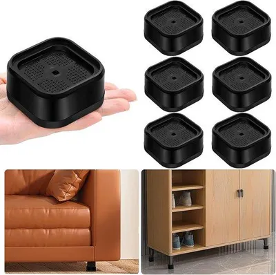 Produktbild von Famanu Möbelheber Set von 6 - Verstellbar und Stapelbar für Bett, Sofa oder Tisch