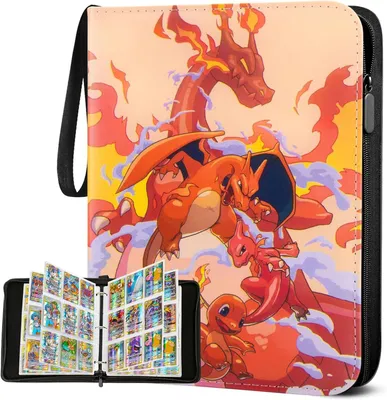 Produktbild von Sammelalbum für Pokemon Karten, Sammelalbum Groß 900 Karten, 50 Seiten Tragbar Wasserdicht PolyurethanSammelkarten Album charizard