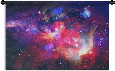 Produktbild von MuchoWow® Wandteppich Wandbehang Universum - Farben - Weltraum 60x40 cm Tapisserie Dekoration Wandtuch - Wanddekorationen