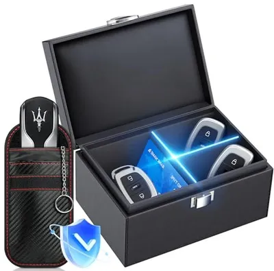 Productafbeelding van Keyless Go Bescherming Autosleutelbox met Afscheiding - RFID Signal Blokkering en Stralingsbescherming