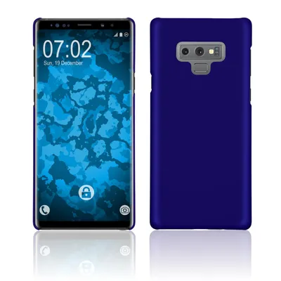 Produktbild von PhoneNatic Case kompatibel mit Samsung Galaxy Note 9 - Hülle blau gummiert Hard-case Cover