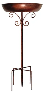 Vogelbad 76 cm Metall Vintage freistehend Vogeltränke