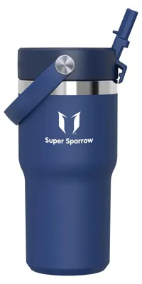 Productafbeelding van Sparrow drinkfles van roestvrij staal - Twistpath thermosfles met flexibele rietjesdeksel