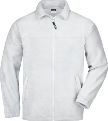 Produktbild von James & Nicholson Fleecejacke Full-Zip, Gr. 4XL,weiß