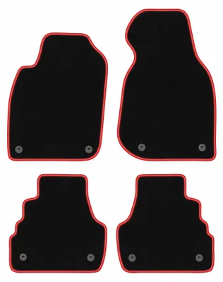 Imagen del producto de Alfombrillas de moqueta para Audi A6 C5 FL 2001-2004 (sedán/familiar) – juego de 4 piezas, /rojo, a medida – Wielganizator CARLUX