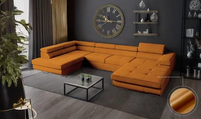 Produktbild von Wohnlandschaft mit Schlaffunktion, Couch für Wohnzimmer - Schlafsofa - Eckcouch
