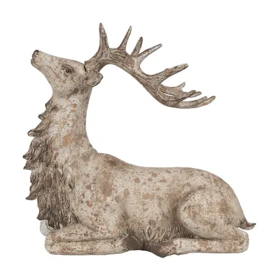 Zdjęcie produktu dla Clayre & Eef figurka dekoracyjna jelenia 29x15x27 cm brązowy plastik