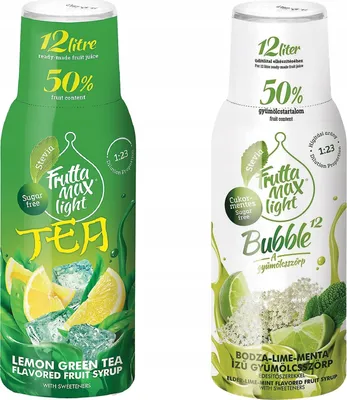 Productafbeelding van Fruttamax Icetea Siroop, Munt, zonder toegevoegde suiker, 500 ml, 2 stuks