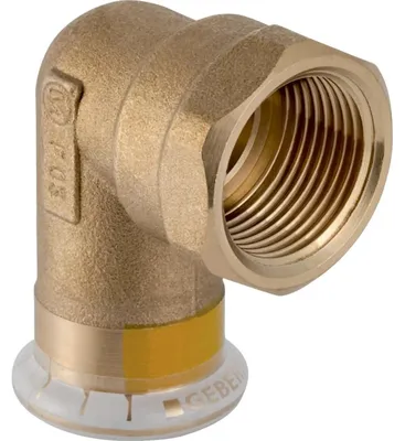 Produktbild von Geberit Gas-Übergangswinkel Mapress Kupfer Gas, 90°, Ø22mm x Rp3/4", Press, 1 Stk.