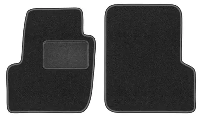 Image de Tapis avant en moquette pour Jeep Wrangler TJ 1996-2006 (SUV) – 2 pièces, gris graphite, sur mesure – Wielganizator LUX