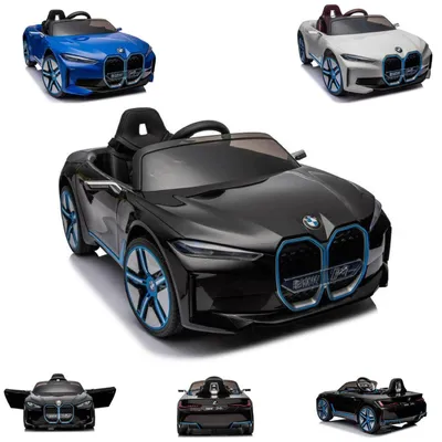 Produktbild von ES-Toys Kinder Elektroauto BMW I4, MP3, Bluetooth, EVA-Reifen, Gurt, bis 6 km/h schwarz