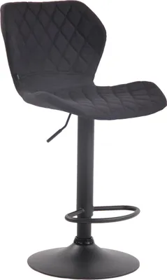 Produktbild von TPFLiving Barhocker Cora Gestell schwarz Stoff Schwarz