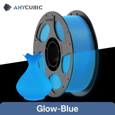 Obrázek produktu pro Filament pro 3D tiskárny – PLA – svítící ve tmě – ekologický – modrý