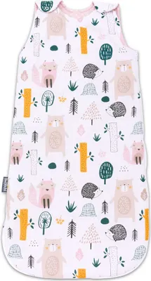 Produktbild von Bellochi Baby Sleepet Vnútorný spacák pre novorodencov a batoľatá - vyrobené zo 100% bavlny - Tog 2,5 -  - celoročné baby spacáčko pre leto a zimu - prispôsobiteľné 60/75 cm - 4rst