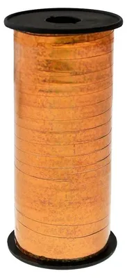 Produktbild von Geschenkband / Ballonband / Polyband / Kräuselband - holografisch roségold 92m