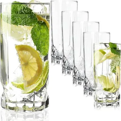 Produktbild von Famanu Trinkgläser Set 12 Stück - Hochwertige Longdrinkgläser