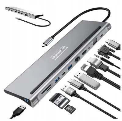 Produktbild von Dokovacia Stanica Usb-C Hub 11V1 Vga Rj45 Hdmi 4K M1