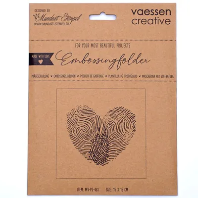 Produktbild von Mundart Stempel - Prägefolder 15 x15cm "Fingerabdruck Herz"