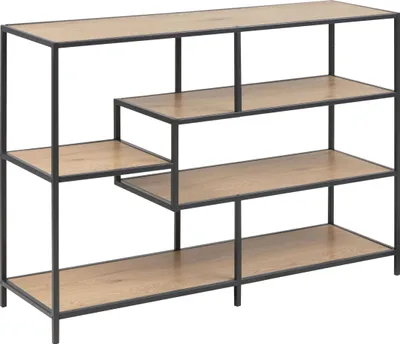 Produktbild von Actona Seaford, Regalboden, Freistehend, Papier, Stahl, Schwarz, Holz, Universal, 4 Regale
