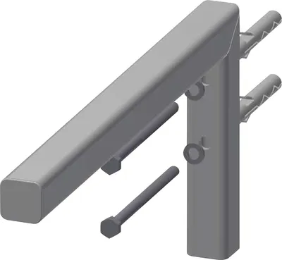 Immagine prodotto di Supporto KWC AR, VARIUS, acciaio inox, bianco, 30x170x370 mm, per WC MIRANIT
