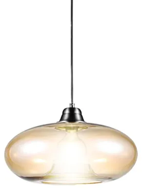 Produktbild von LED Pendelleuchte, Glas, Amber, Höhenverstellbar, D 40 cm