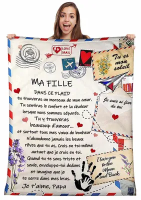 Produktbild von Personalisierte Fleece Decke für Geschenkideen