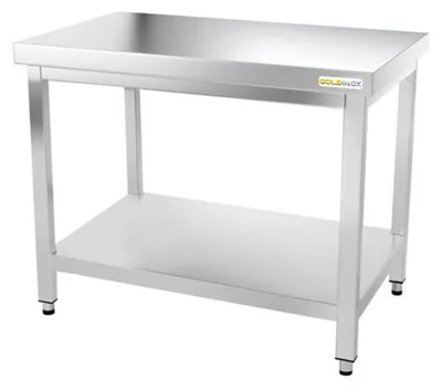 Imagen del producto de Mesa de trabajo de acero inoxidable, 1000 x 600 mm, PREMIUM - GOLDINOX