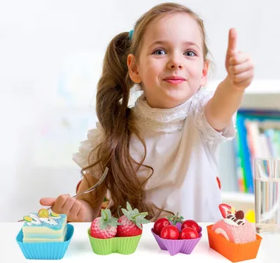 Produktbild von Silikon-Muffinförmchen, 60 Stück, 4 Formen, wiederverwendbare Silikon-Backform für Muffins und Cupcakes, Silikon-Muffinform mit Antihaftbeschichtung, BPA-frei, Cupcake-Formen für das Backen zu Hause, Incrème