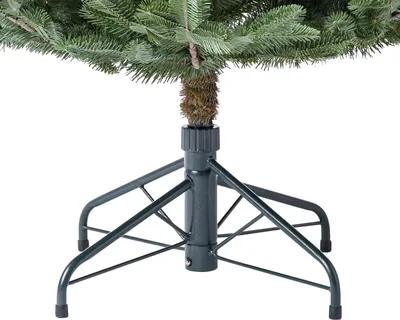 The base and lower trunk of an artificial Christmas tree.