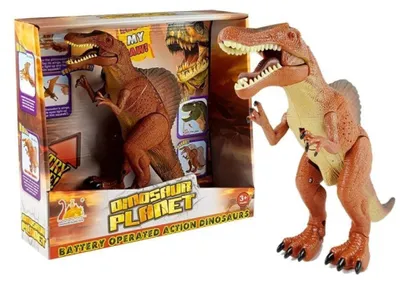Zdjęcie produktu dla Duży dinozaur zasilany bateryjnie - ryk tyranozaura