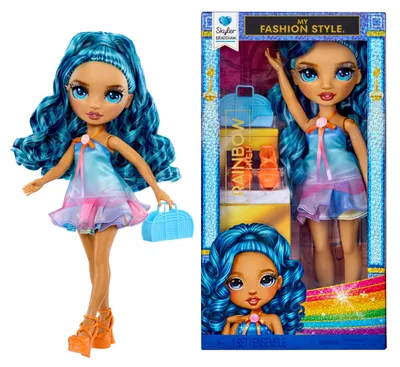 Obrázek produktu pro Rainbow High My Fashion Style Fashion Doll - Skyler Bradshaw (Blue), Módní panenka, Ženy, 4 rok/roky, Chlapec/děvče, 280 mm, Vícebarevný, Modrá