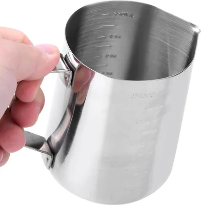 Imagen del producto de Recipiente de acero inoxidable para fundir cera de velas, herramienta para hacer velas, con asa, resistente a la corrosión, tamaño compacto, fácil de usar para fundir cera, asa ergonómica (vaso para cera de 550 ml)