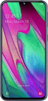 Produktbild von Samsung Galaxy A40 15cm (5,9 Zoll), 4GB RAM, 64GB Speicher, Dual-SIM, Farbe: Schwarz