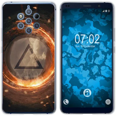 Produktbild von PhoneNatic Case kompatibel mit  Nokia 9 PureView Silikon-Hülle Element Feuer M3